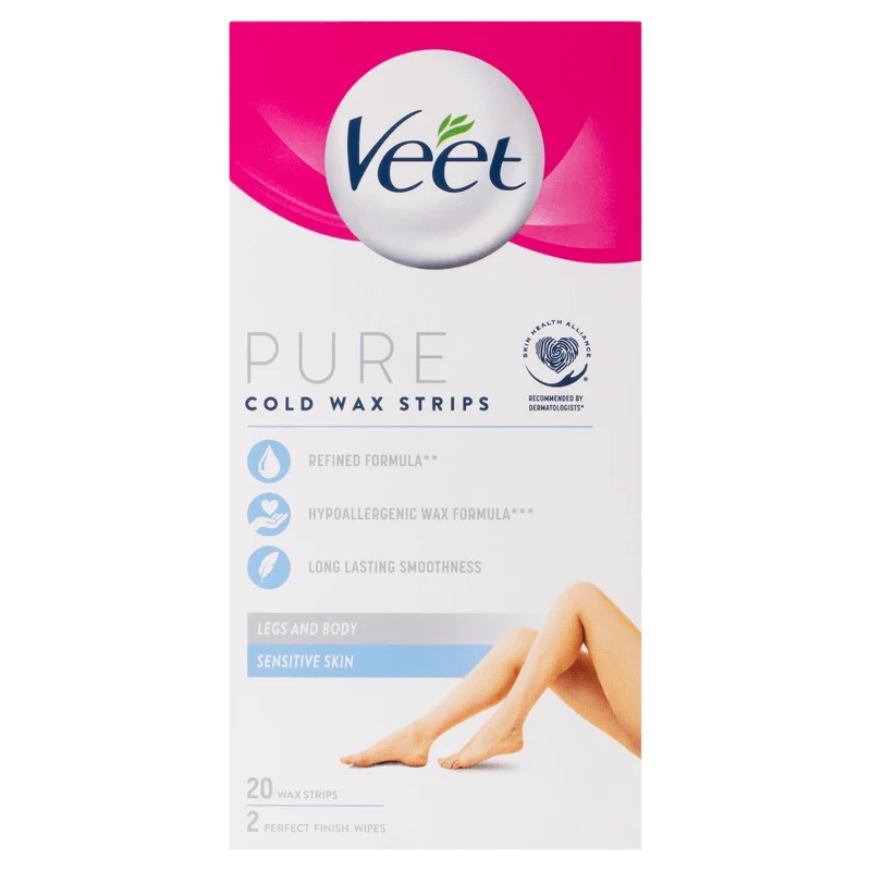 Veet Pure Cold Wax Strips Legs 20s