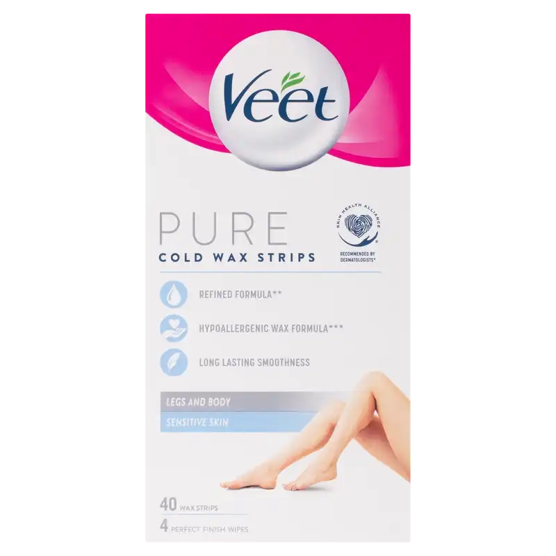 Veet Pure Cold Wax Strips Legs 40s
