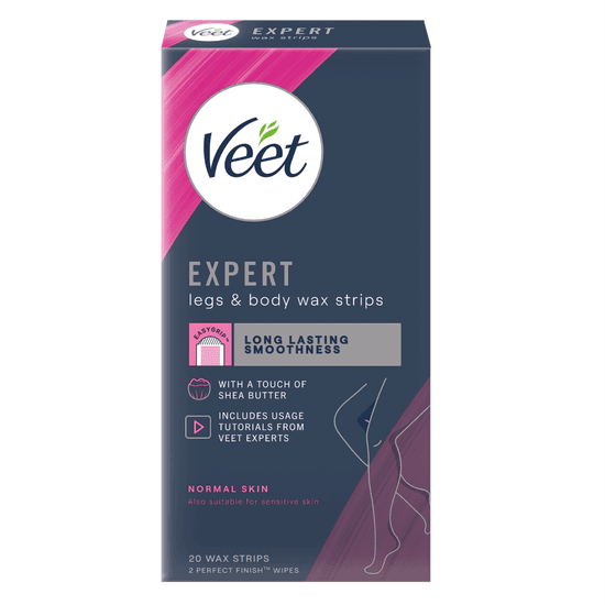 Veet Expert Legs & Body Wax Strips 20s